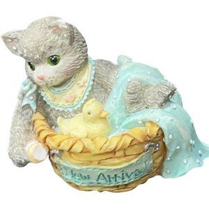 Enesco ITTY BITTY KITTY Mini Cat Figurine NEW ARRIVAL 1995 167355 Vintage